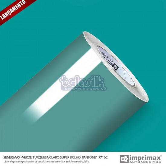 Silvermax Verde Turquesa Claro Super Brilho 1,22 Largura