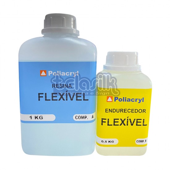 Resina Epóxi Flexível 1.500G - Poliacryl